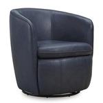 Kierreys - Leather Accent Swivel Chair image 1