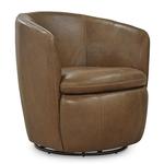 Kierreys - Leather Accent Swivel Chair image 2