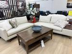 Lexi - Stationary Sectional w/ LHF Apt. Sofa, RHF Loveseat Console Bumper & Table Top Ottoman image 1